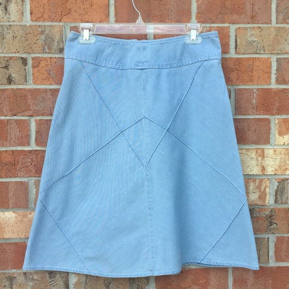 Jones New York Sport Size 6 Petite Blue Jean Skirt - Picture 3 of 7